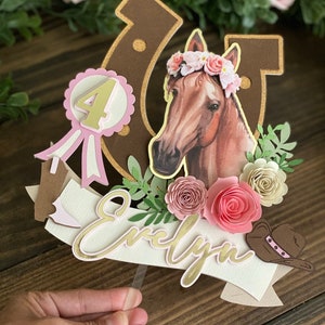 Horse Cake Topper, Riding Free Spirit Cake topper, equestrian cake topper, horse shoe cake topper, riding horse cake topper