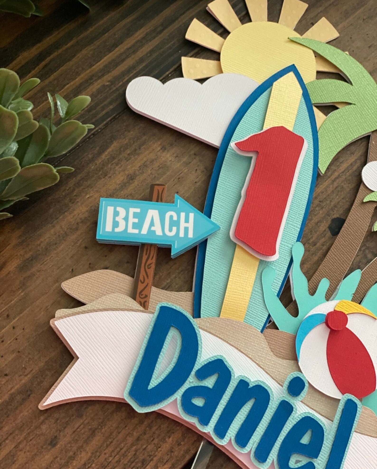 Beach Theme Cake Topper, Beach Party Theme, Summer Cake Topper - Etsy