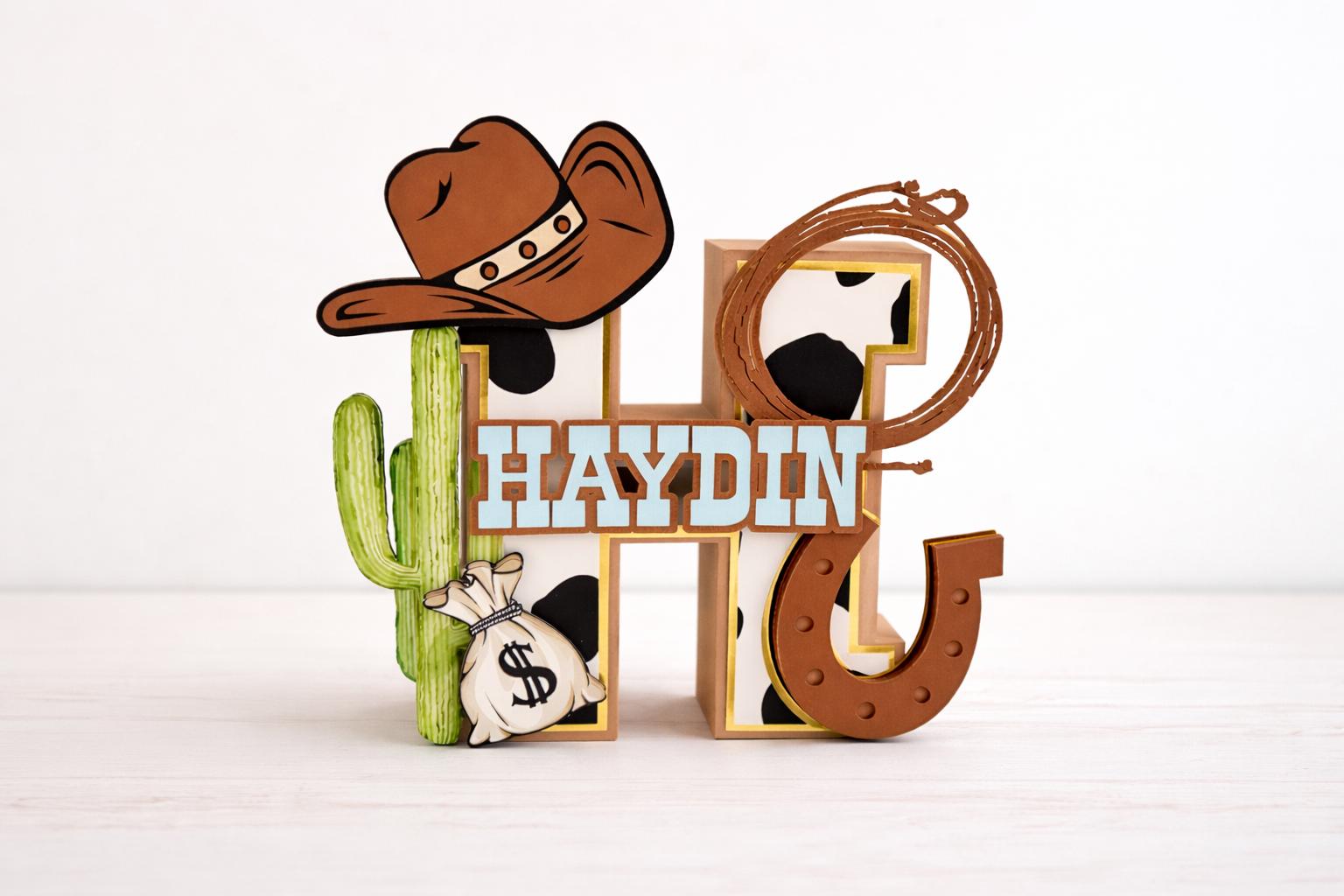 First Rodeo 3D Letter: Cowboy Birthday Party Decor - Etsy