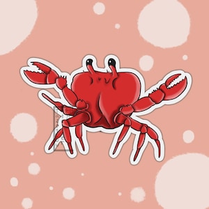 Crab rave ~ Crab dance ~ Funny Animal sticker ~ Cute crab sticker ~Handmade waterproof vinyl sticker ~ Cute gift ideas ~ Crustacean sticker