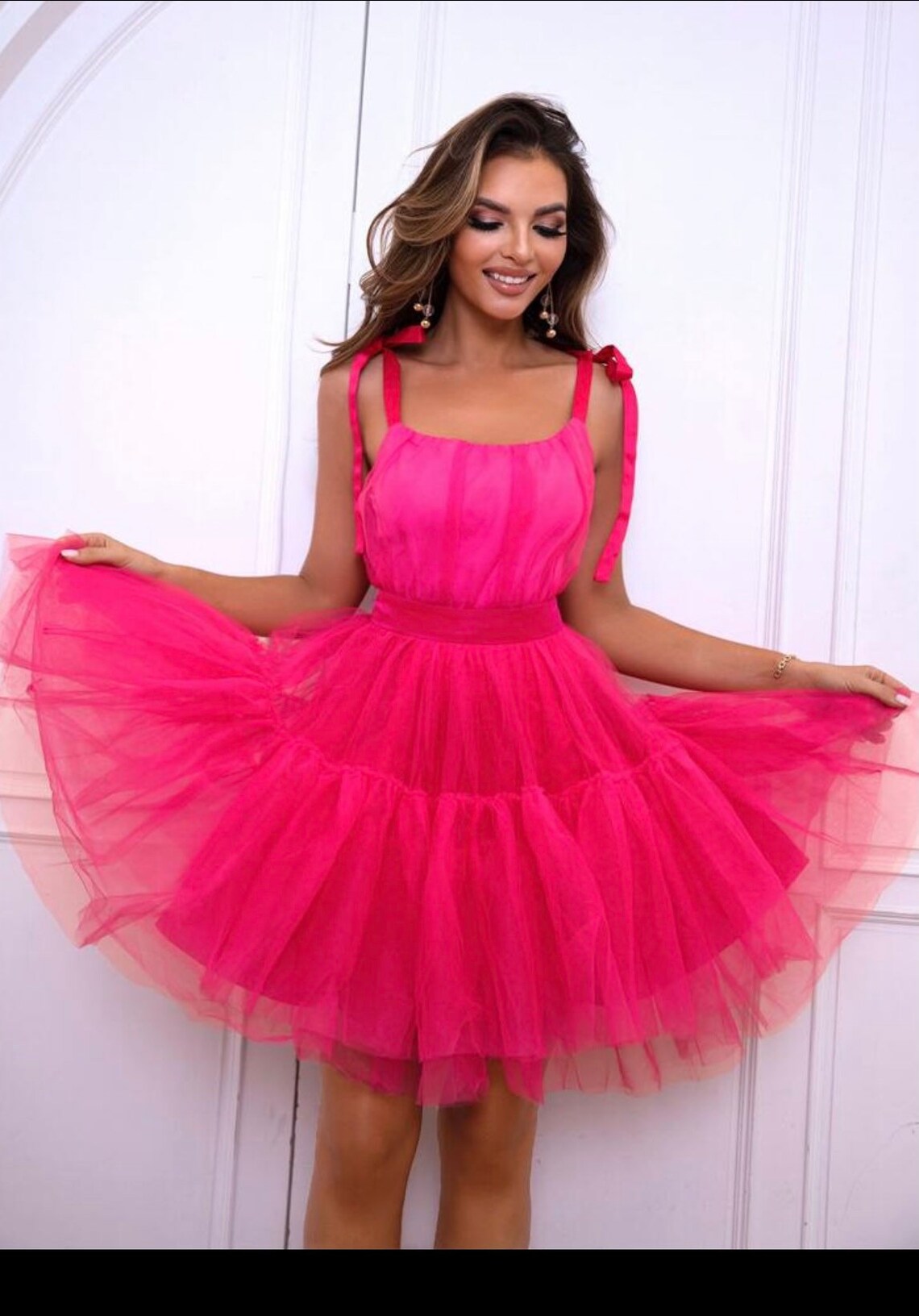 Hot Pink Dress Birthday Dress Birthday Bash Party Dress Etsy