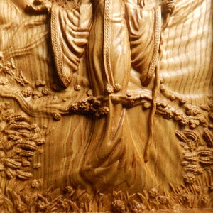 Decoración de pared de la diosa Zhiva, decoración de mitología eslava, placa de madera pagana, diosa de la fertilidad. imagen 4