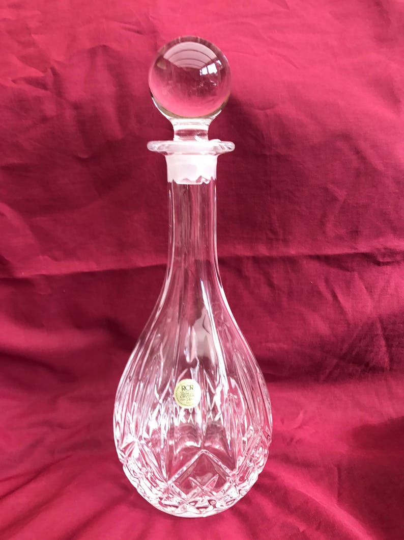 RCR Royal Crystal Rock Genuine Lead Crystal Decanter Etsy UK