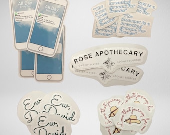 Schitts Creek Stickers | Ew David Stickers | Laptop Sticker | Waterproof Sticker | Rose Apothecary Sticker | Funny Stickers | Moira Rose