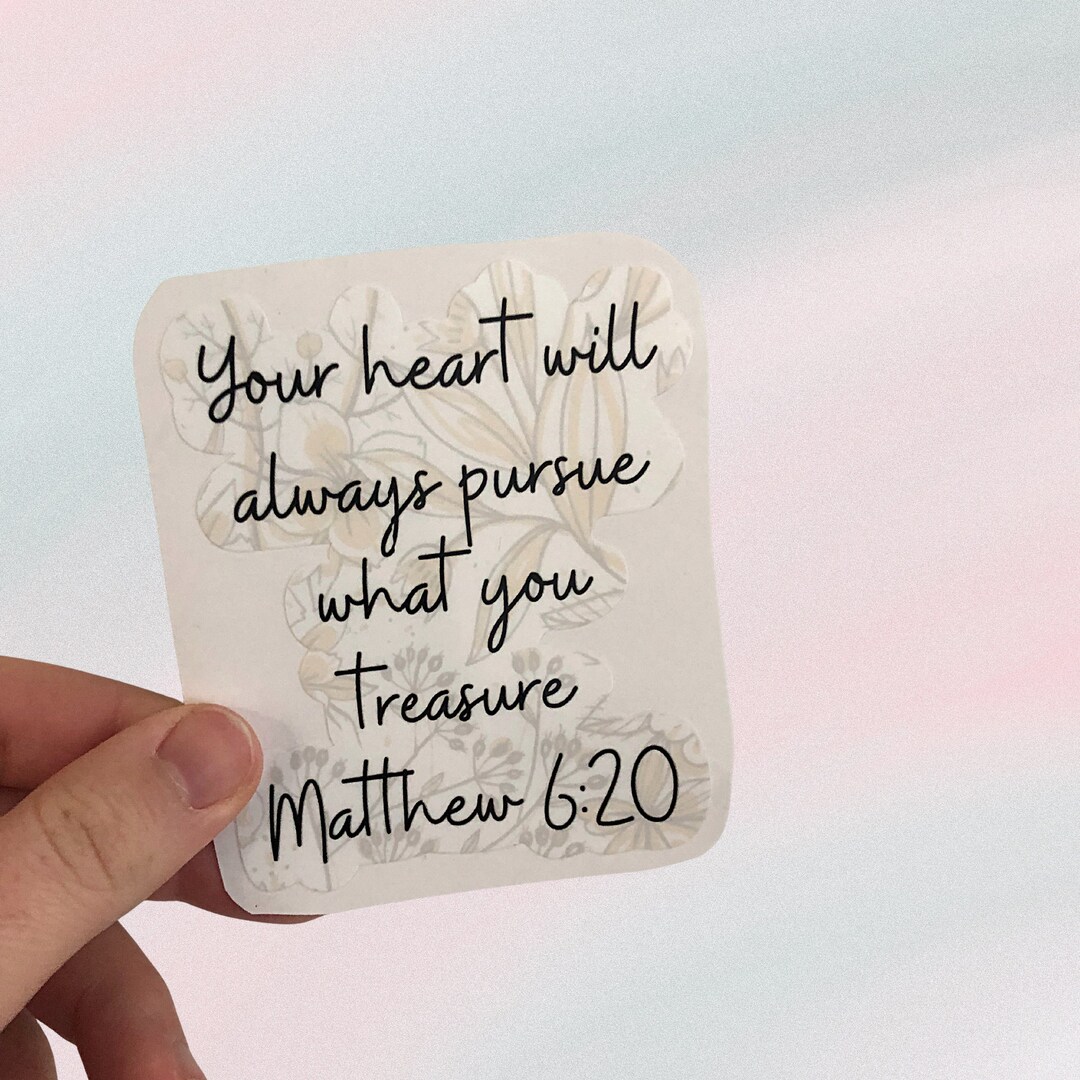 Matthew 6:20 Sticker Waterproof Sticker Christian Sticker Bible Verse ...