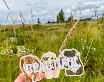 BEAUTIFUL Waterproof Sticker | Laptop Sticker | Gift for Her | Body Positivity Sticker | Every Body is a Bikini Body Sticker | Self Love