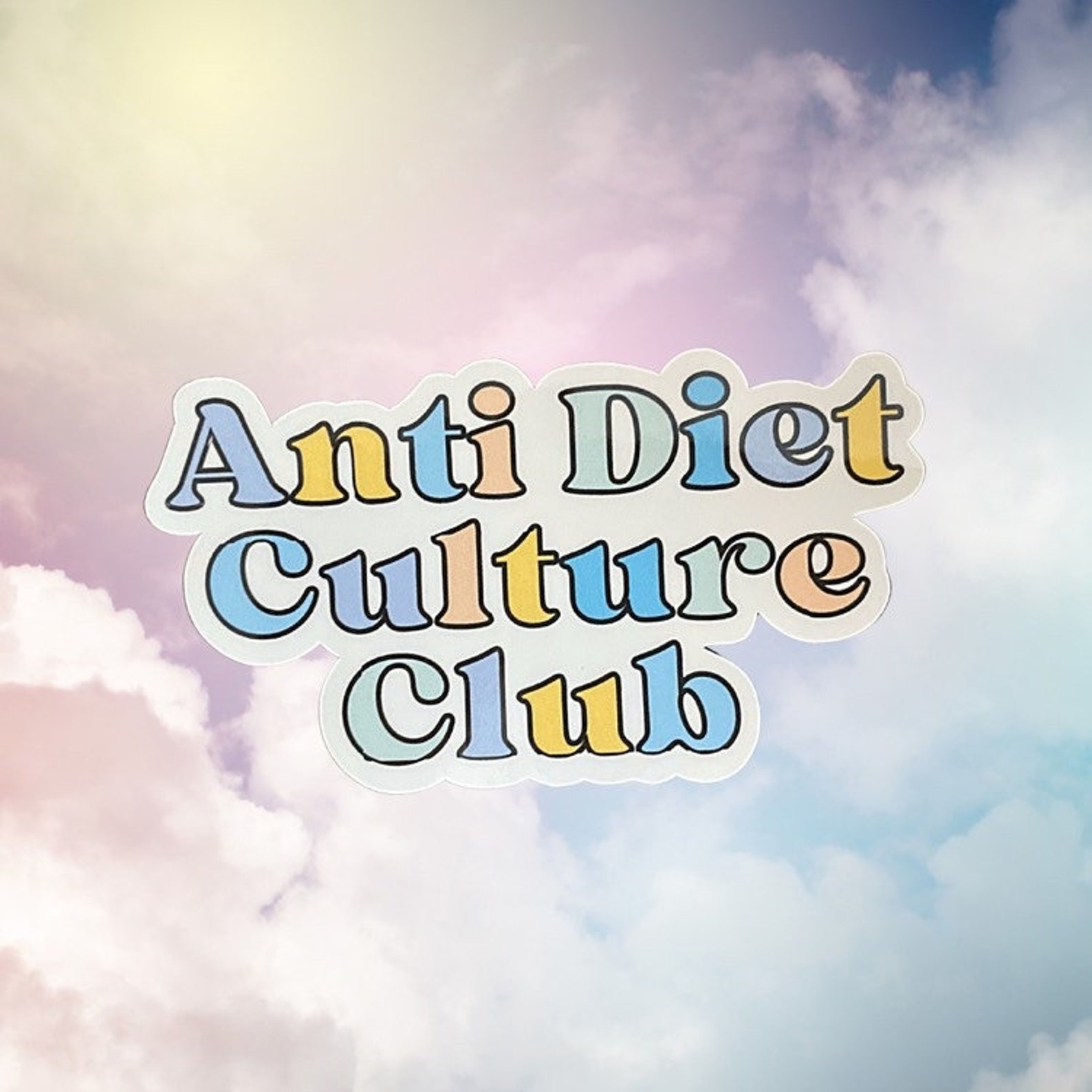 Anti Diet Culture Club Sticker Vinyl Sticker Gift for Her Etsy