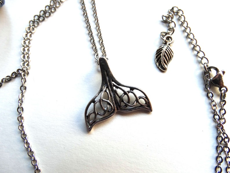 Valentine/'s Day dolphin whale tail Christmas Low budget Silver necklace pendant Mother/'s Day ethnic Woman gift idea