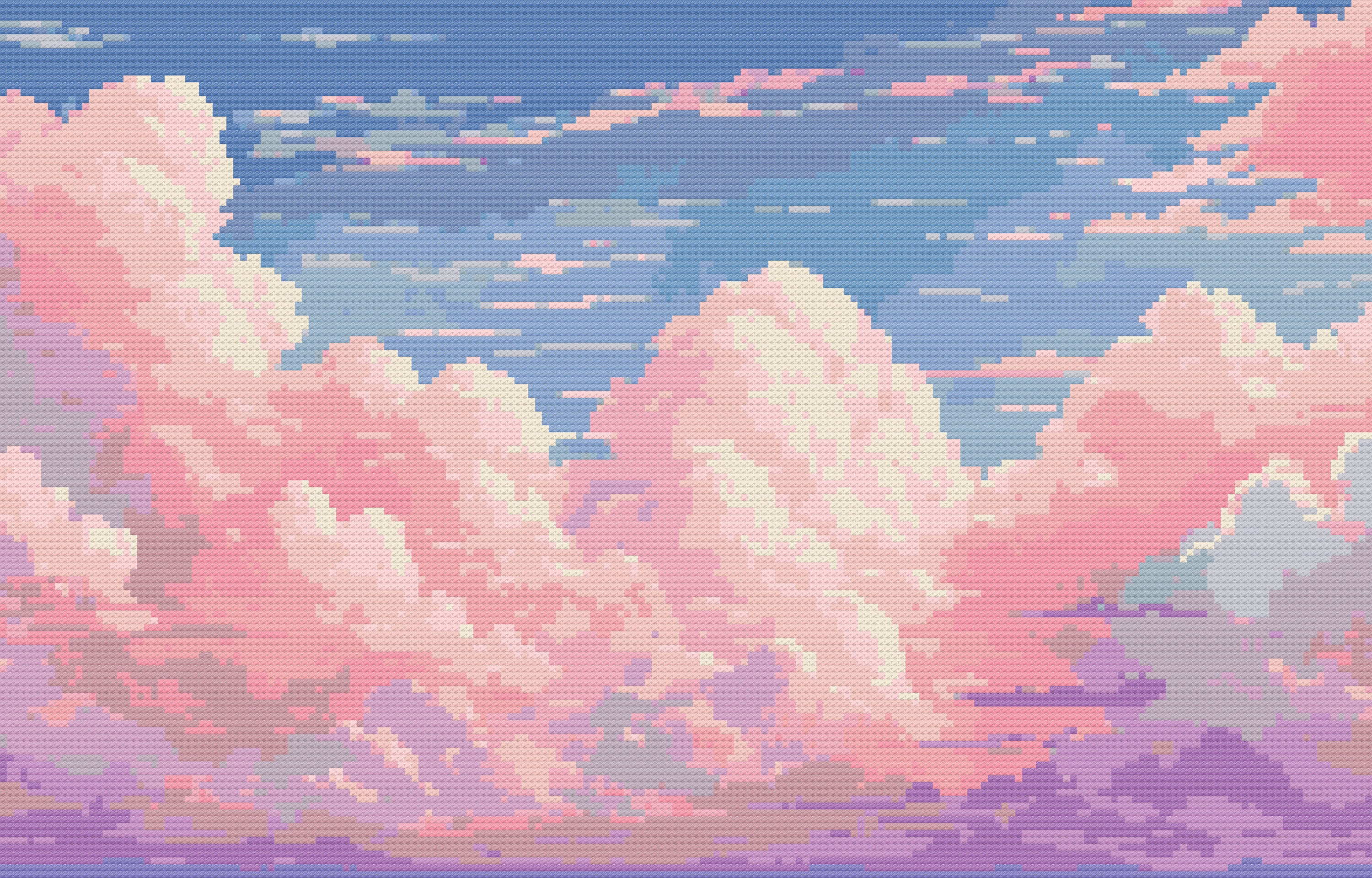 Sunset Clouds Cross Stitch Pattern PDF Full Coverage Cross Stitch ...