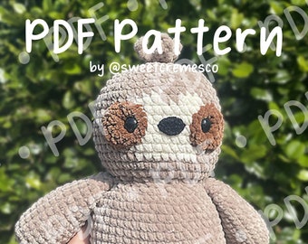 Sleepy Sloth Crochet Pattern PDF Download