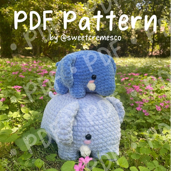 Peanut the Elephant Crochet Pattern PDF Download