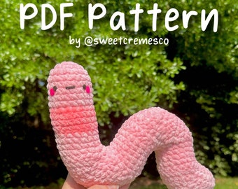 Worm Crochet Pattern PDF Download