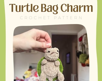 Turtle Bag Charm Crochet Pattern PDF Download