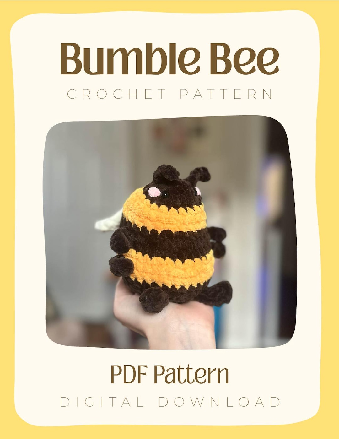 Bumble Bee Crochet Pattern PDF Download - Etsy