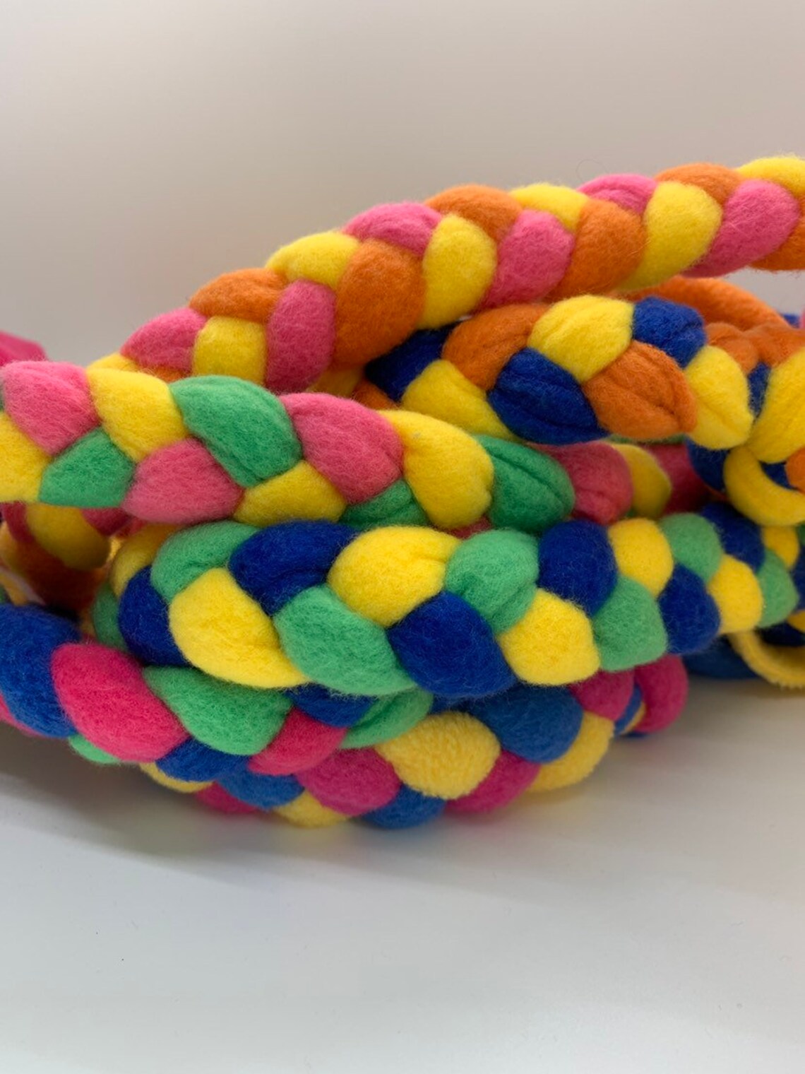 Dog Toy Fleece Braided Fleece Tug Rope With Handle Etsy