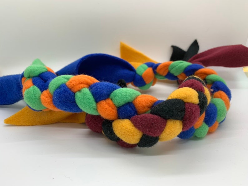 Sports Themed Dog Rope Toy Braided Fleece Dog Toy Canine Etsy