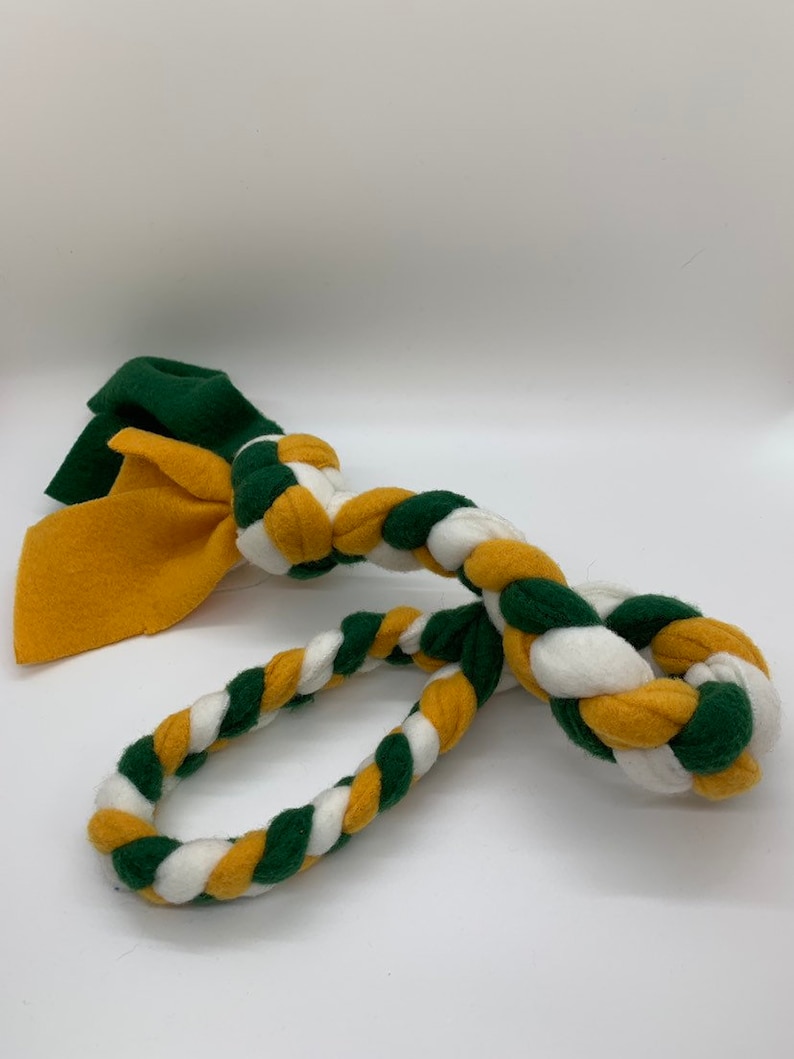 Sports Themed Dog Rope Toy Braided Fleece Dog Toy Canine Etsy