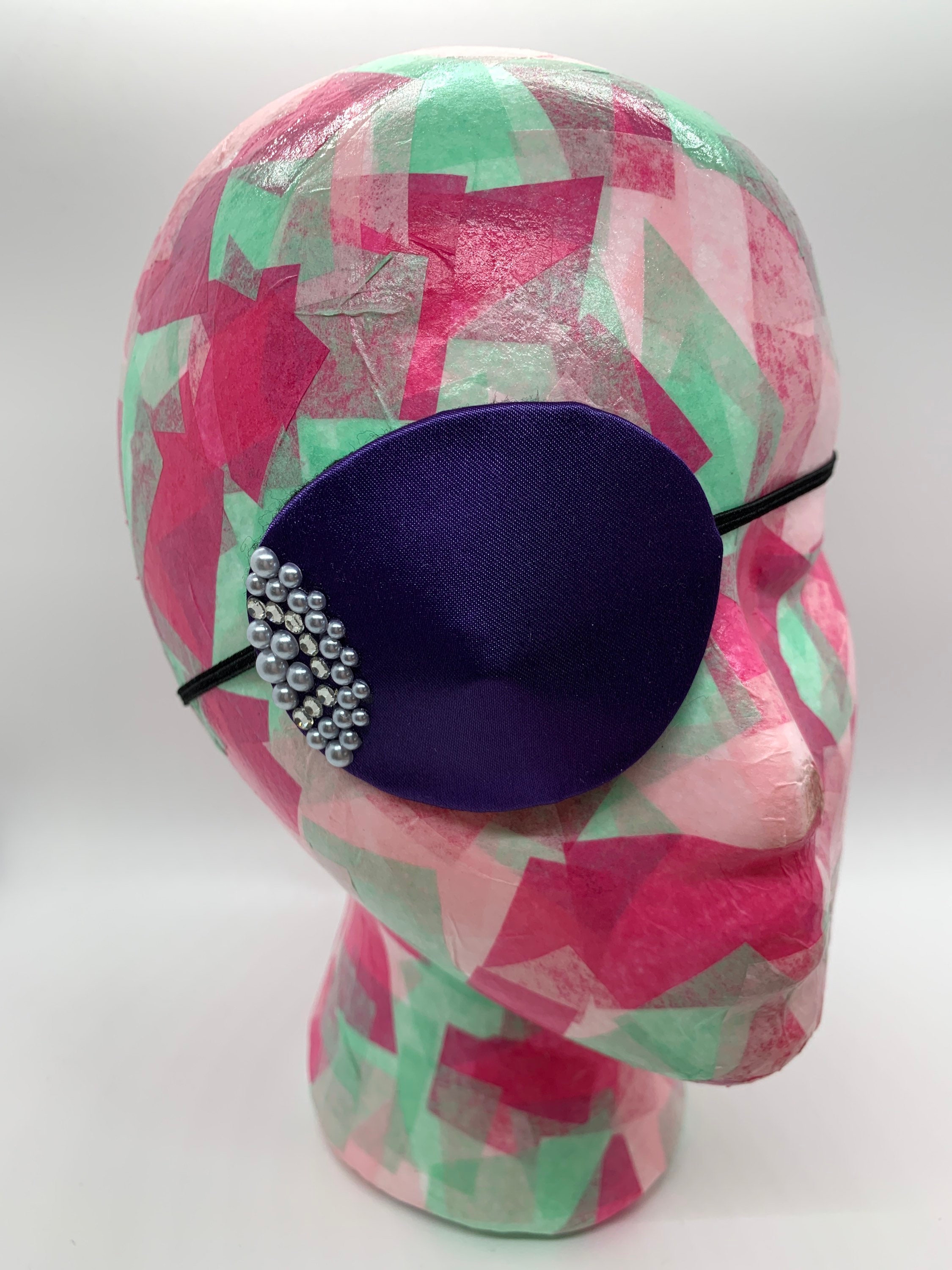 Eye Patch With Jewel/pearl Embellishment Eyepatch Etsy