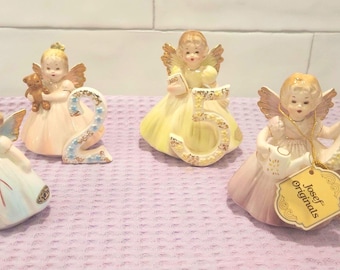 Josef Originals Ceramic Birthday Girl Angels
