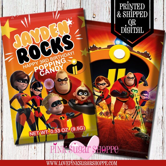 Incredibles Pop Rocks Candy Pop Rocks Incredibles Birthday Etsy