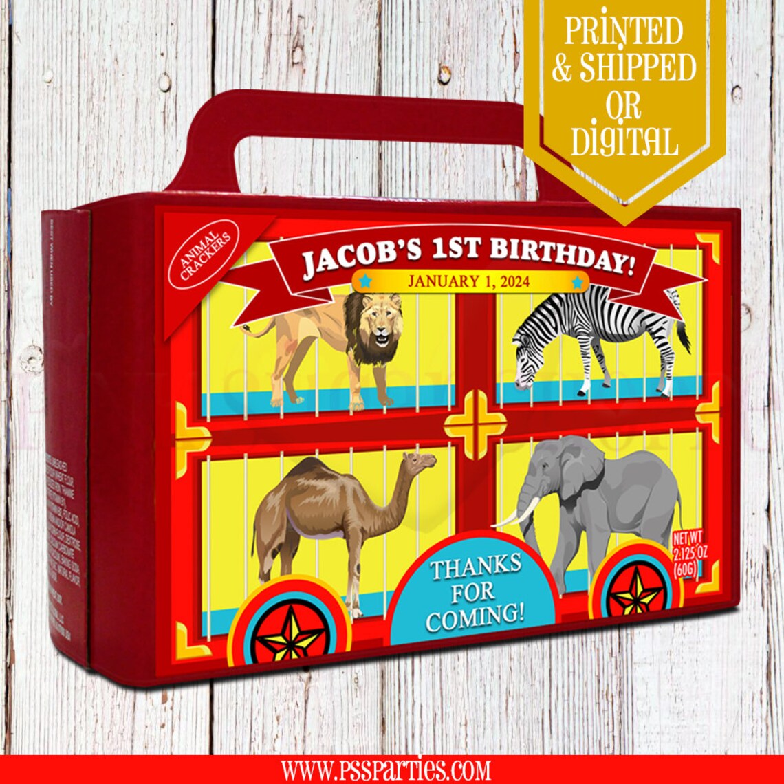 ORIGINAL Animal Cracker Box Labels Animal Crackers Labels Etsy