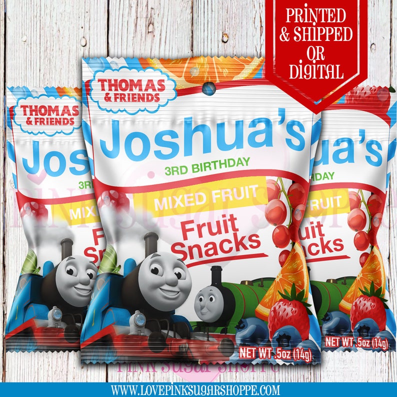 Thomas The Train Fruit Snacks Favors Fruit Snacks Thomas Etsy