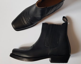 Sancho Leather Cowboy Boots, Women's Size 37, Made in Spain