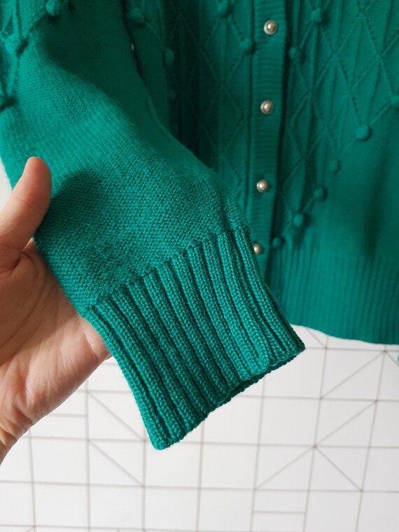 Vintage Lanamoden Salzburg green cardigan, Austri… - image 8