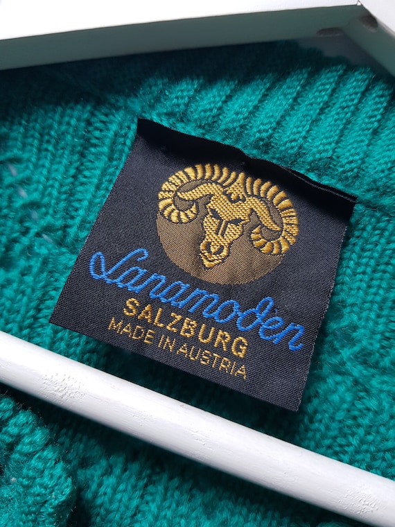Vintage Lanamoden Salzburg green cardigan, Austri… - image 3
