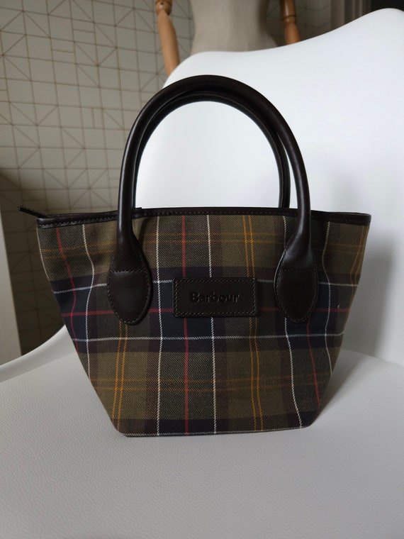 Barbour tartan tote bag cheap