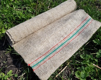 Vintage fabric from hemp,Large hemp towel,Natural towel,Traditional Ukrainian linen homespun fabric Textile,home decorations,Primitive style