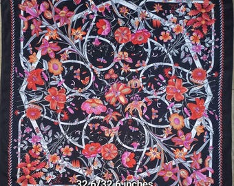 Vintage Jim Thompson zijden sjaal, Thaise bloemensjaal