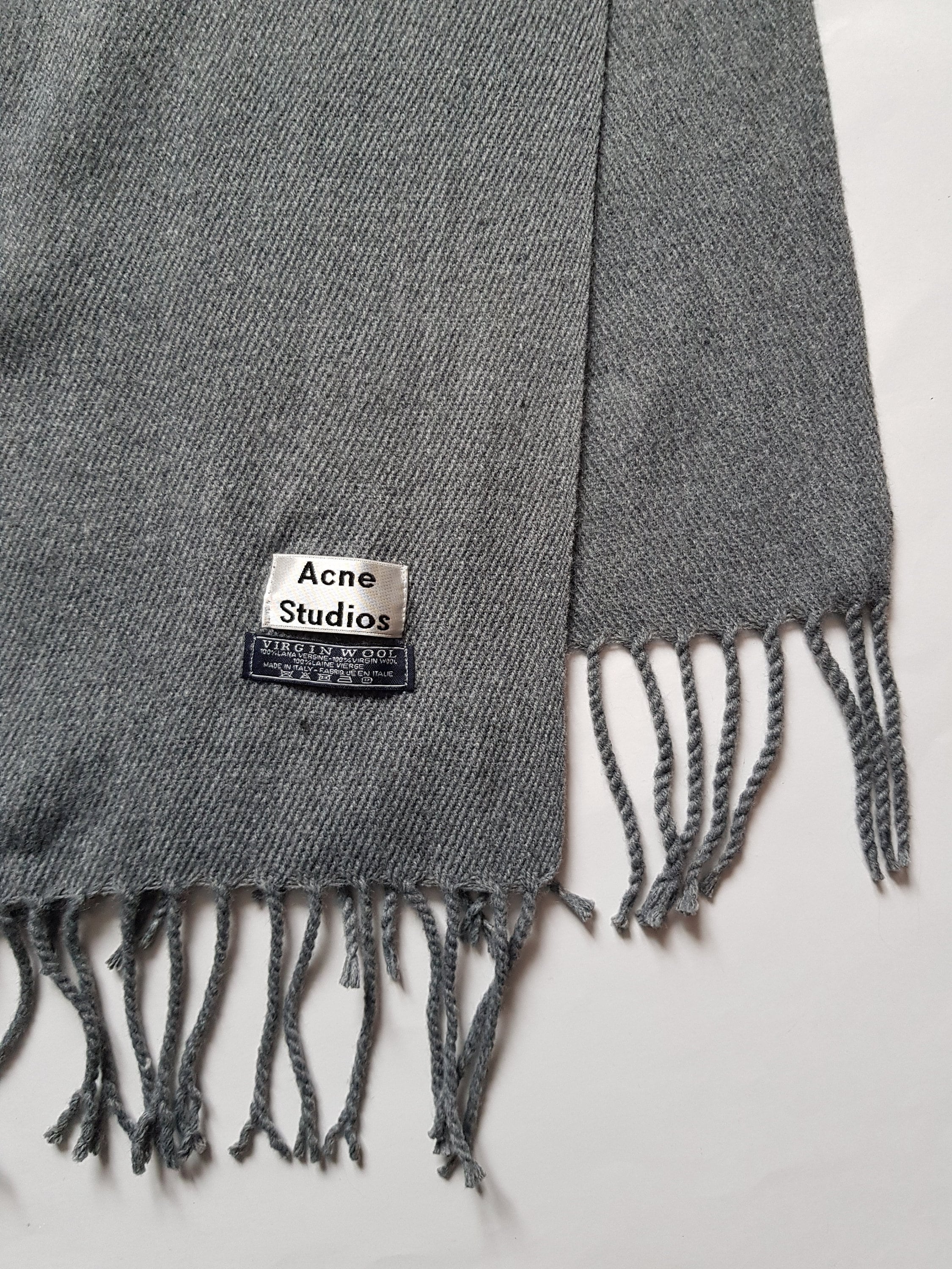 Acne Studios Scarf 100% Wool Scarf Grey Vintage Scarflarge - Etsy