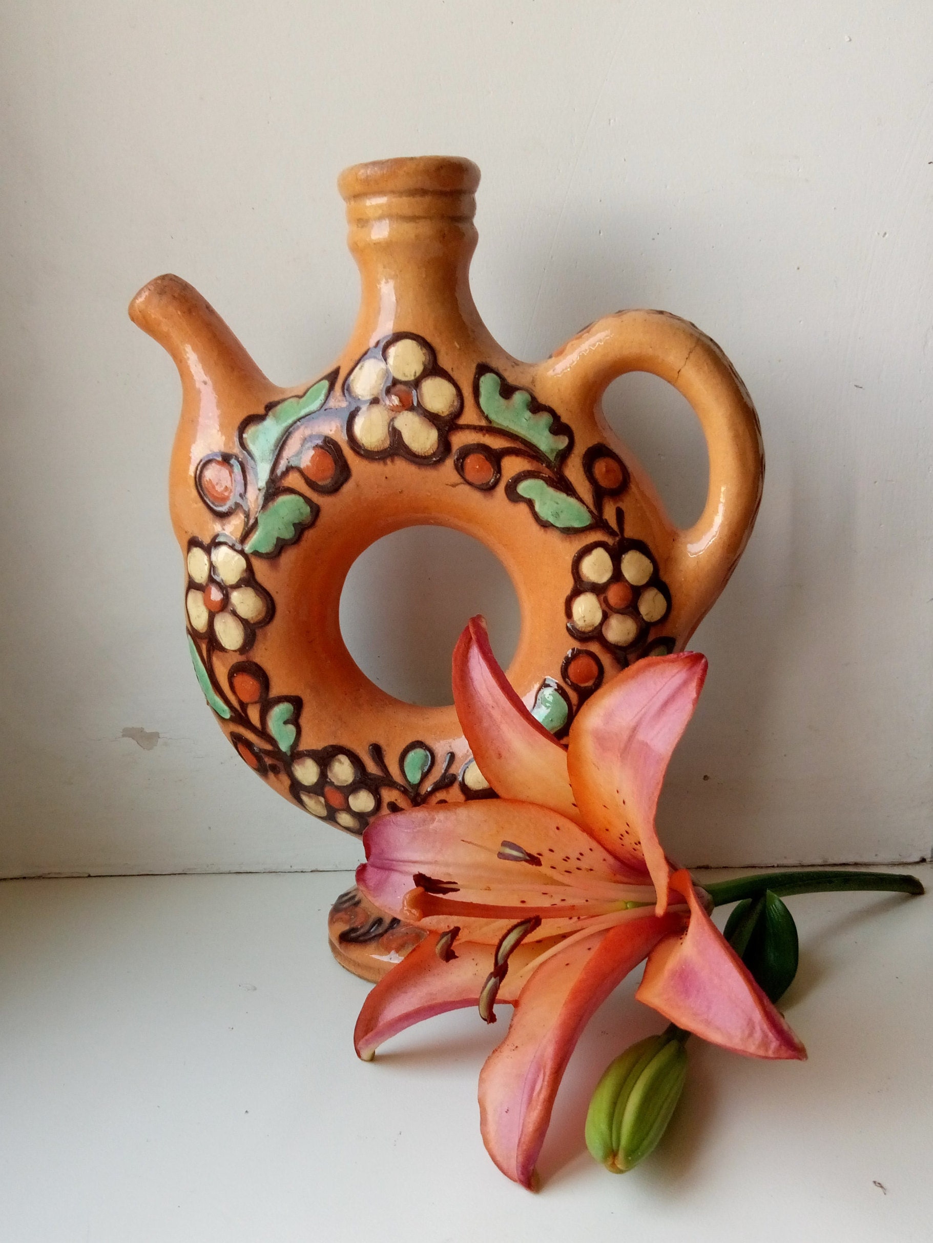 Vintage Wine Pitcher Jug Pottery for Kitchen Design is Made in Etsy