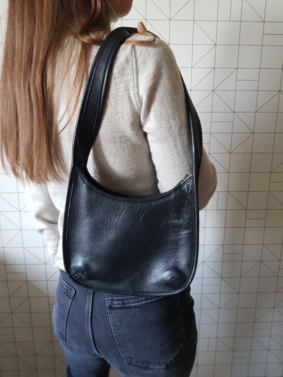 Vintage Coach Ergo Mini Zip Bag, Vintage Coach Bag, Coach 9020  