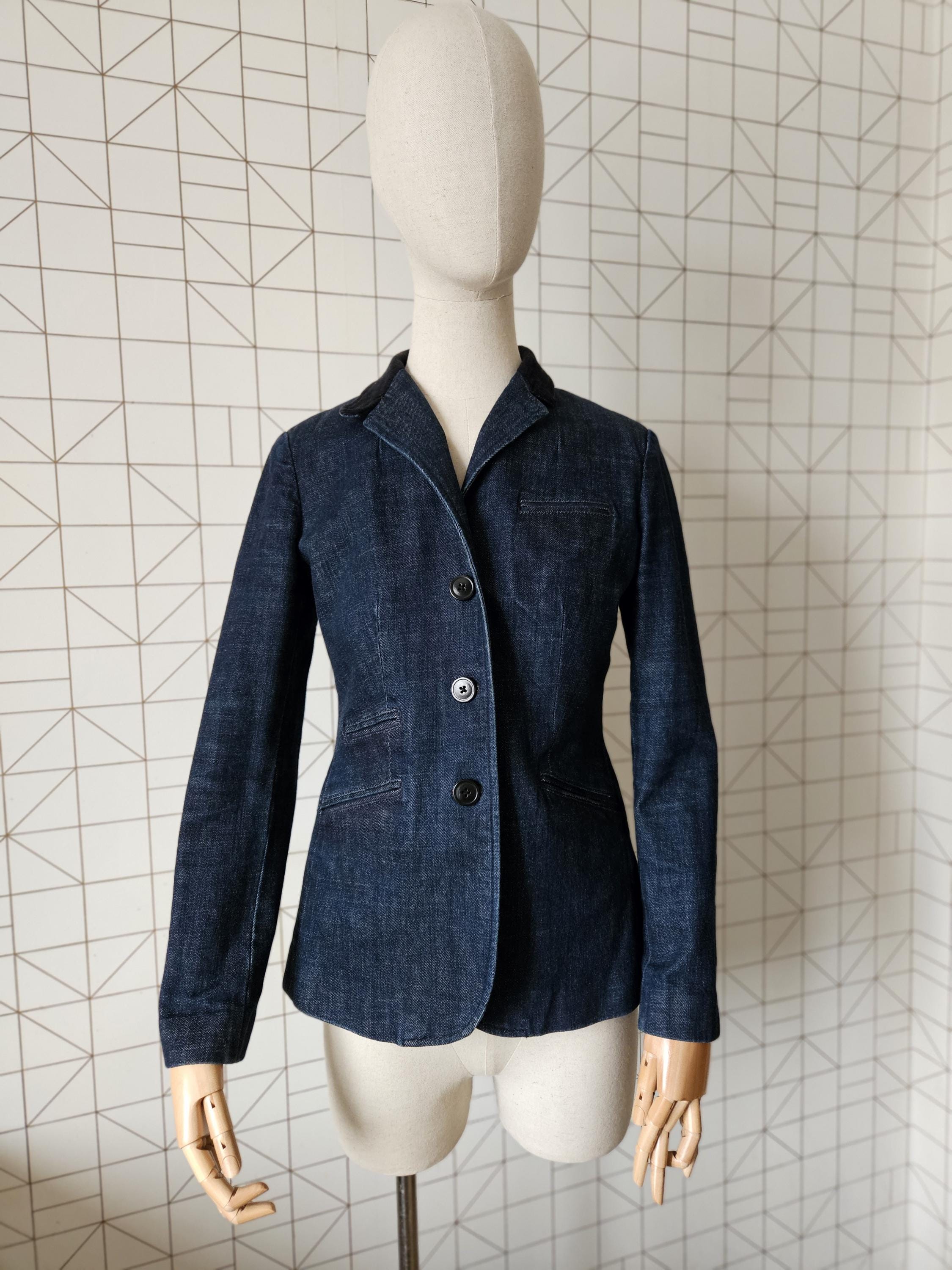 Vintage Lauren Jeans Co Denim Jacket, Women's Blazer Jacket Size 4, Jeans Blazer, Buttoned Denim Vintage Jacket, Vintage Ralph Lauren Jacket