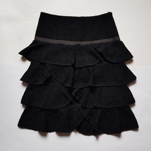 Moschino Black Skirt, Cheap Chic Vintage Wool Lana Pencil