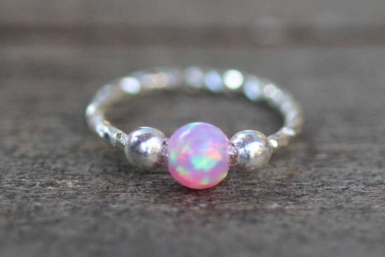 Cartilage Earring,Tiny Opal Earring,Silver cartilage earring,cartilage piercing,hoop earring