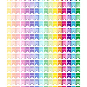 Work & Office Planner Stickers, Functional Printable Sticker Set, Digital PDF Files