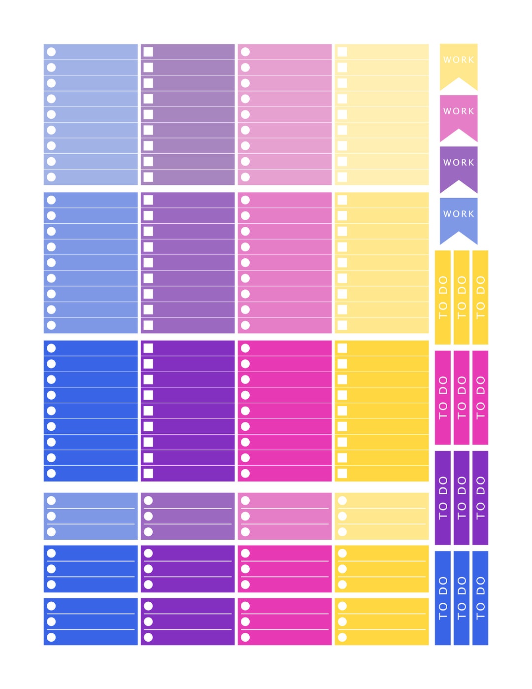 Full Box Planner Stickers Printable, Weekly Functional, Today Stickers ...