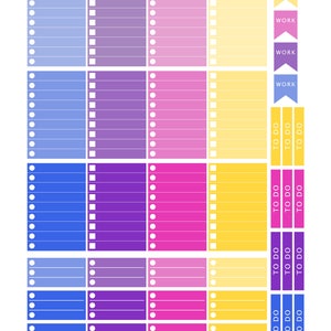 Full Box Planner Stickers, Printable Functional Boxes for Happy Planner, Erin Condren, Bullet Journal
