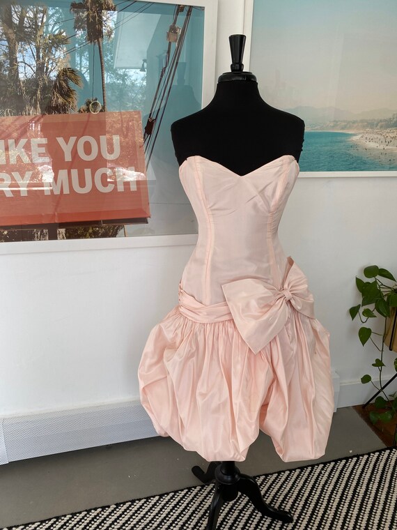 89s Pale Pink Gunne Sax (?) Prom Dress Xs