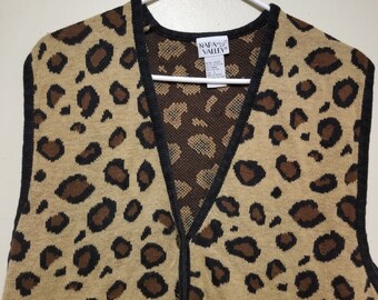 Leopard vest | Etsy