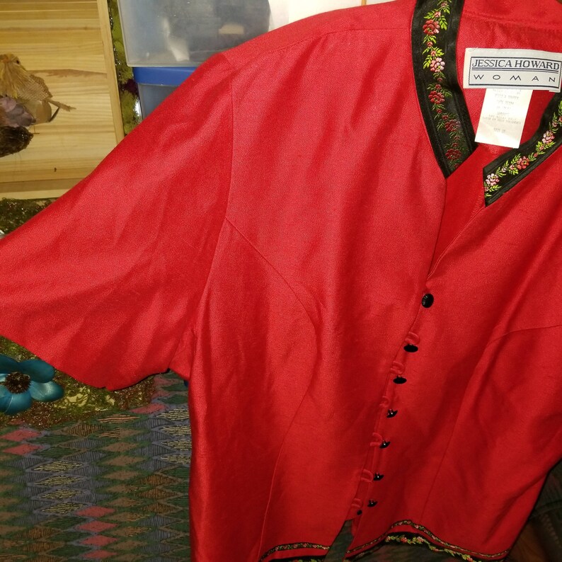 ladies red jackets size 18