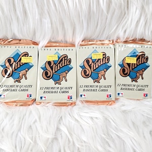 4 Unopen 1992 Edition Studio 12 Premium Baseball Cards Sealed Pack