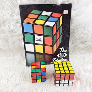 Vintage Rubiks Cube Revenge Magic Octagonal Prism Barrel Chex Puzzle Guide Lot