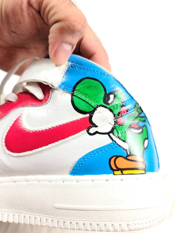 Custom Nike Air Force 1 Mid '07 Super Nintendo Yoshi Shoes