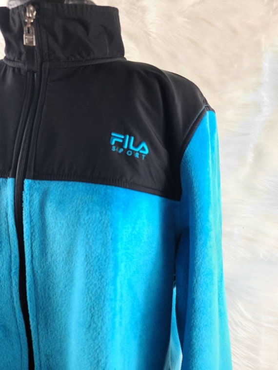 tarwe draaipunt zweer 90s felblauwe Fila sport fleece jas met ritssluiting fila - Etsy Nederland