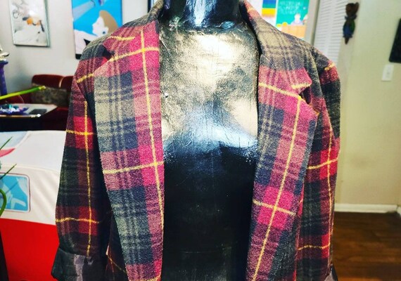 Vintage Plaid Sports Coat, Vintage Mens Suit, Vint