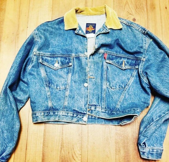 Vintage IVY Denim Jacket With Corduroy 